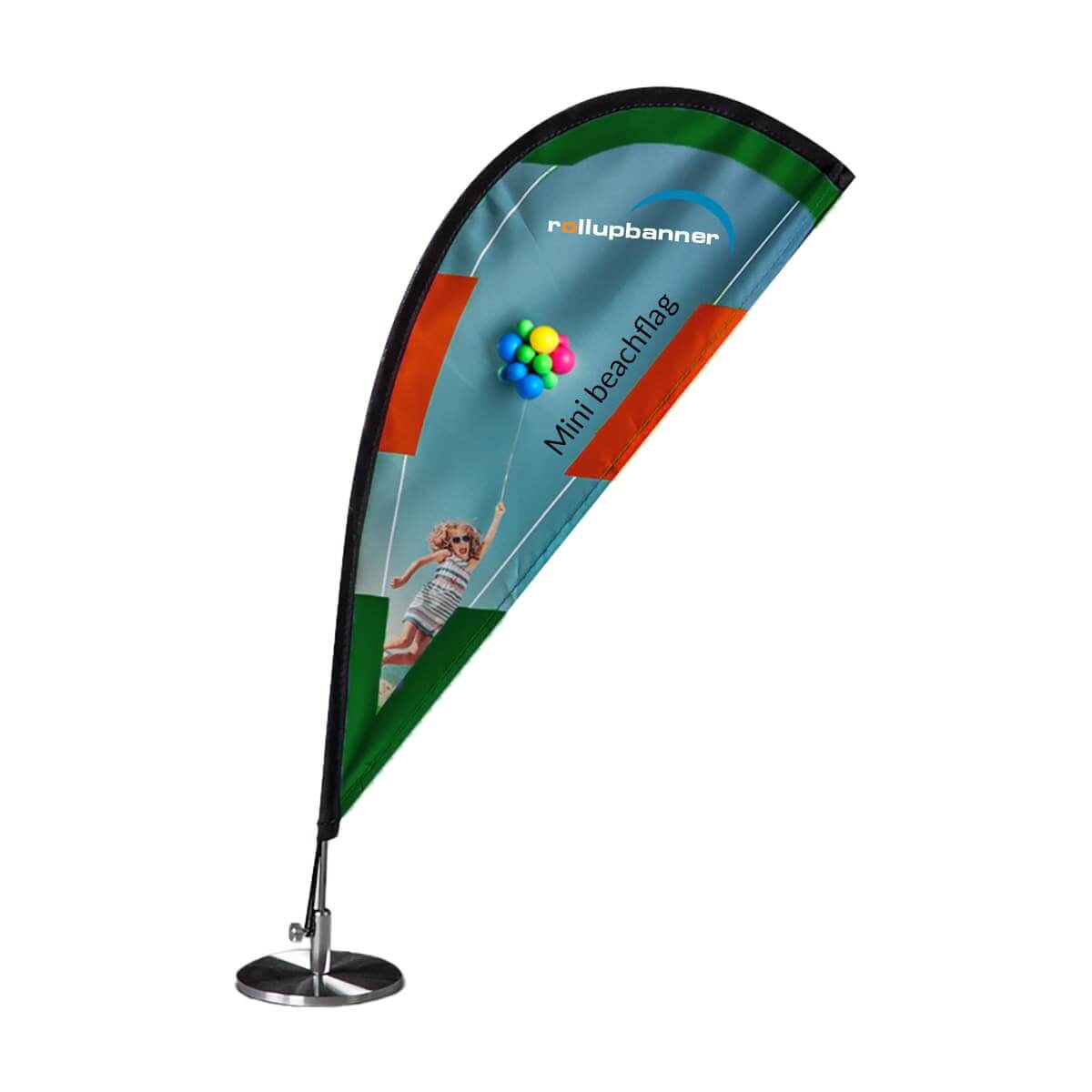 Mini beach flag personnalisable 1,75m modèle mini Fun